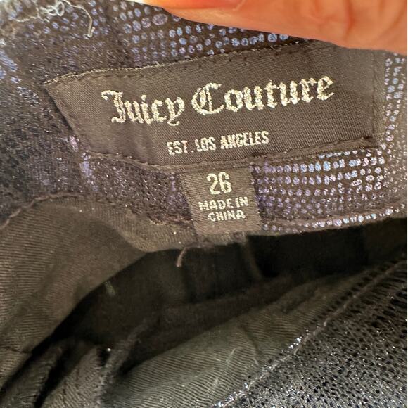 NWT Juicy Couture Navy Black Metallic Snake Print Pull On Jegging 26 - Picture 10 of 14